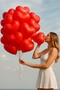 100 Pieces Red Heart Balloon 12 Inch 30 Cm Party Concept Wedding Engagement Wedding Lover Birthday Balloon - 5