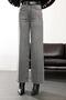 Gray Lyocell Straight Cut Jeans - 6