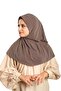 حجاب مينك عملي متشابك جاهز قماش رملي سادة 1600_10 - 4