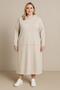 فستان كبير الحجم بثلاث خيوط مع جيوب وغطاء للرأس - 5