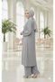 Ayrobin Fabric Women's Ruffle Suit Gray - 3