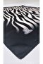 Zebra Pattern Twill Scarf 90X90Cm Silk (Black and White) - 4