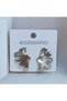 Silver Color Modern Leaf Shape Earrings – Minimal and Stylish Women's Jewelry Model