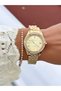 Steel Strap Women's Watch with Calendar 3 Atm Waterproof 2 Years Mechanism Warranty + Bracelet as a Gift - 3