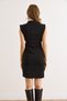 Women's Black Sequined Underarm Piece Mini Stylish Dress Elb-19002551 - 6