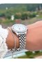 Steel Strap Women's Watch with Calendar 3 Atm Waterproof 2 Years Mechanism Warranty + Bracelet as a Gift - 6
