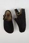 Lapaz Women's Vegan Leather Buckle Black Sabo Slippers - 3