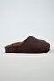 Tonala Women's Vegan Leather Buckle Brown Sabo Slippers - 2