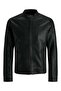 Essentials Jjewarner Regular Fit Zippered Faux Leather Coat Men's Leather Coat 12182461 - 5
