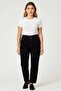 Women's Plus Size Black, Washable Fabric, Contrast Stitching, 5 Pocket Jeans 65N39194 - 3