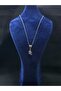 Flying Broom Model with Witch Figure Halloween Themed Minimal Design Steel Necklace - 4