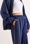 Women's Navy Blue Striped Detail Bottom and Top Tracksuit Set Etkm-0000089 - 4
