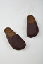 Tonala Women's Vegan Leather Buckle Brown Sabo Slippers - 4