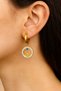 Steel Earrings with Butterfly and Evil Eye Bead Detail
