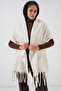 Women's Soft Textured Thick Shawl Scarf 15951 - Ecru
