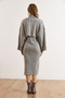Women's Gray Hair Braided Sweater Dress Knitwear Set Tkm-19000455 - 3