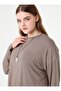 Natural Fabric Comfortable Fit Tunic & Pants Plus Size Set - Mink - - 2