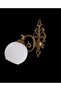Flower Arm Metal Wall Light with Antique Finish Statile Painted Matte White Glass - 3