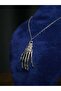Skeleton Model Scary Hand Design Halloween Halloween Themed Steel Pendant - 3