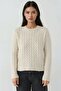 Round Neck Thick Hair Knit Sweater