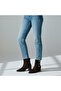 Brown Suede Genuine Leather Gold Button Detailed Women's Pointed Toe Boots