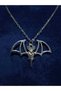 Bat Figure Halloween Halloween-Themed Scary Steel Pendant Minimal Design Steel Pendant