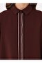 Medina Silk Fabric Contrast Color Shirt & Pants Set - Brown - - 5