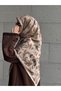Cotton Leaf Pattern Scarf - Mink / Tan - 4
