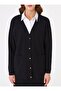 Soft Button Pocket Detailed Cardigan & Skirt Knitwear Set - Black - - 3