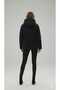 Women's Short Nova Fabric Lining Zippered Inflatable Coat with Hat - 2