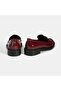 Women's Burgundy Loafer with Metal Accessories - 7