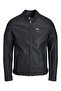 Jack Jones Jjerocky Jacket Noos Men's Black Leather Jacket 12147218-02
