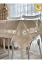Square Tablecloth Seamless Fabric Plastic Modern Pattern Tassel Stain Resistant Tablecloth