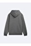 Long Sleeve Hooded Siign Printed Anthracite Sweatshirt - 2