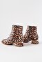 Rm-500 Leopard Heeled Zippered Casual Women's Boots - 5