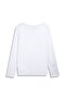 Long Sleeve V-Neck Buttoned Front Basic White Sweatshirt - 2