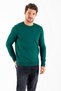Men's Crew Neck Corded Fabric Knitwear Sweater Green - K-2602 - 4
