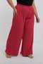 Women's Plus Size Coral Color Relaxed Fit Baggy Single Bottom - 3