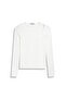 Long Sleeve Crew Neck Basic White Sweatshirt