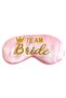 Pink Color Team Bride Written Satin Sleep Headband - 2