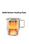 Electric Kettle with Stainless Steel Inner Pot, Heat Insulation, Detachable Base, White - 3