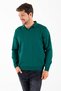 Men's Polo Neck Wide Stripe Knit Sweater Green - K-2603 - 5