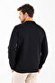Men's Polo Neck Wide Stripe Knit Sweater Black - K-2603 - 4