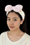 White and Lilac Color Ribbon Figured Plush Hair Band