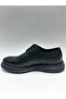 Genuine Leather Lace-Up Lightweight Eva Sole Black Comfortable Classic Men's Shoes - 3