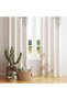 White Gold Minimal Floral 140X260 Single Wing Background Curtain - 3