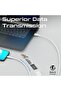USB to USB-C Cable 2m, Silicone, 2A Fast Charging, 480Mbps - XCord-AC200 (White) - 3