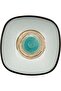 وعاء ميلامين مزخرف من B&D، مقاس 14.5×5 سم، بني وأبيض - 2