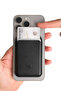 Magnetic Black Adhesive 5-Compartment Magnetic Card Holder with Flexstand Stand - 4