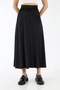 Women's Black Hijab Long Velvet Mevlana Skirt - 5